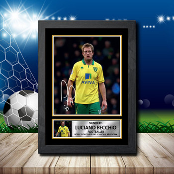 Luciano Becchio Signed Autographed Footballers Star Poster Print Framed Merch Gift Luciano Becchio Signed Autographed Footballers Star Poster Print Framed Merch Gift