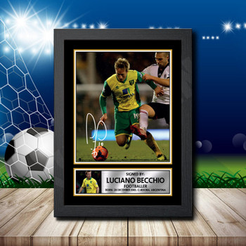 Luciano Becchio 2 Signed Autographed Footballers Star Poster Print Framed Merch Gift Luciano Becchio 2 Signed Autographed Footballers Star Poster Print Framed Merch Gift