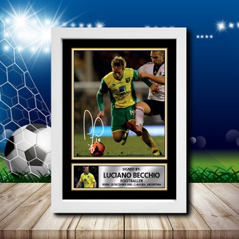 Luciano Becchio 2 Signed Autographed Footballers Star Poster Print Framed Merch Gift Luciano Becchio 2 Signed Autographed Footballers Star Poster Print Framed Merch Gift