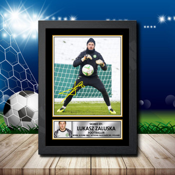 Lukasz Zaluska Signed Autographed Footballers Star Poster Print Framed Merch Gift Lukasz Zaluska Signed Autographed Footballers Star Poster Print Framed Merch Gift
