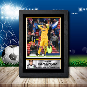 Lukasz Zaluska 2 Signed Autographed Footballers Star Poster Print Framed Merch Gift Lukasz Zaluska 2 Signed Autographed Footballers Star Poster Print Framed Merch Gift
