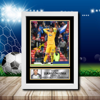 Lukasz Zaluska 2 Signed Autographed Footballers Star Poster Print Framed Merch Gift Lukasz Zaluska 2 Signed Autographed Footballers Star Poster Print Framed Merch Gift