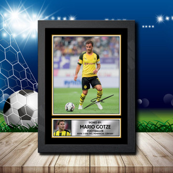 Mario Gotze 2 Signed Autographed Footballers Star Poster Print Framed Merch Gift Mario Gotze 2 Signed Autographed Footballers Star Poster Print Framed Merch Gift