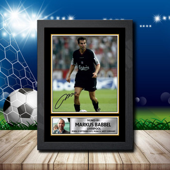 Markus Babbel 2 Signed Autographed Footballers Star Poster Print Framed Merch Gift Markus Babbel 2 Signed Autographed Footballers Star Poster Print Framed Merch Gift