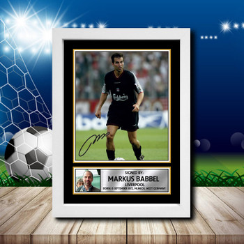 Markus Babbel 2 Signed Autographed Footballers Star Poster Print Framed Merch Gift Markus Babbel 2 Signed Autographed Footballers Star Poster Print Framed Merch Gift