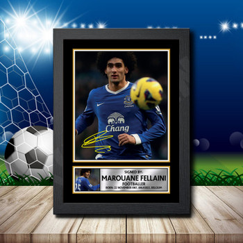 Marouane Fellaini Signed Autographed Footballers Star Poster Print Framed Merch Gift Marouane Fellaini Signed Autographed Footballers Star Poster Print Framed Merch Gift
