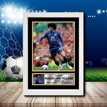 Marouane Fellaini 2 Signed Autographed Footballers Star Poster Print Framed Merch Gift Marouane Fellaini 2 Signed Autographed Footballers Star Poster Print Framed Merch Gift