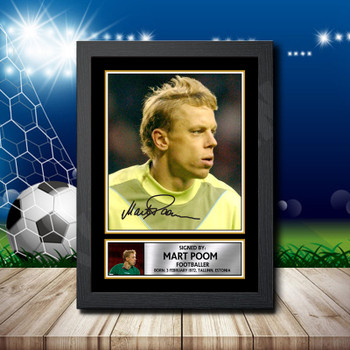 Mart Poom Signed Autographed Footballers Star Poster Print Framed Merch Gift Mart Poom Signed Autographed Footballers Star Poster Print Framed Merch Gift