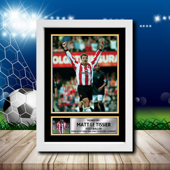 Matt Le Tissier 1 Signed Autographed Footballers Star Poster Print Framed Merch Gift
