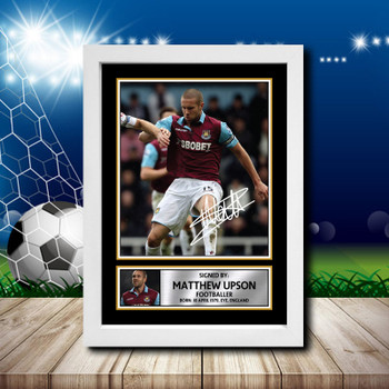 Matthew Upson 2 Signed Autographed Footballers Star Poster Print Framed Merch Gift Matthew Upson 2 Signed Autographed Footballers Star Poster Print Framed Merch Gift