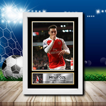 Mesut Ozil 1 Signed Autographed Footballers Star Poster Print Framed Merch Gift Mesut Ozil 1 Signed Autographed Footballers Star Poster Print Framed Merch Gift