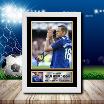 Gylfi Sigurdsson Signed Autographed Footballers Star Poster Print Framed Merch Gift Gylfi Sigurdsson Signed Autographed Footballers Star Poster Print Framed Merch Gift