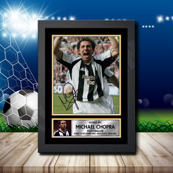 Michael Chopra 1 Signed Autographed Footballers Star Poster Print Framed Merch Gift Michael Chopra 1 Signed Autographed Footballers Star Poster Print Framed Merch Gift