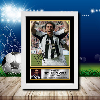 Michael Chopra 1 Signed Autographed Footballers Star Poster Print Framed Merch Gift Michael Chopra 1 Signed Autographed Footballers Star Poster Print Framed Merch Gift
