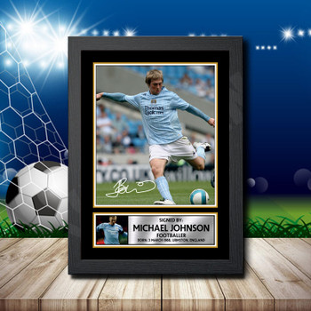 Michael Johnson 1 Signed Autographed Footballers Star Poster Print Framed Merch Gift Michael Johnson 1 Signed Autographed Footballers Star Poster Print Framed Merch Gift