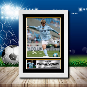 Michael Johnson 1 Signed Autographed Footballers Star Poster Print Framed Merch Gift Michael Johnson 1 Signed Autographed Footballers Star Poster Print Framed Merch Gift