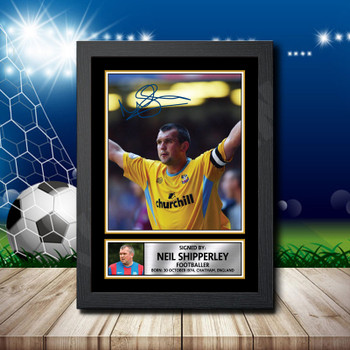 Neil Shipperley 2 Signed Autographed Footballers Star Poster Print Framed Merch Gift Neil Shipperley 2 Signed Autographed Footballers Star Poster Print Framed Merch Gift