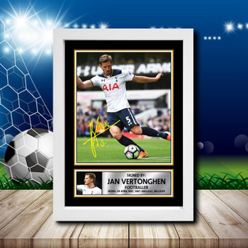 Jan Vertonghen Signed Autographed Footballers Star Poster Print Framed Merch Gift Jan Vertonghen Signed Autographed Footballers Star Poster Print Framed Merch Gift