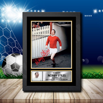 Nobby Stiles 1 Signed Autographed Footballers Star Poster Print Framed Merch Gift Nobby Stiles 1 Signed Autographed Footballers Star Poster Print Framed Merch Gift