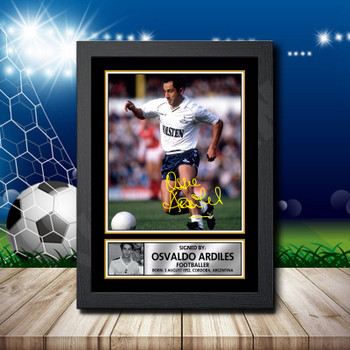 Ossie Ardilles Signed Autographed Footballers Star Poster Print Framed Merch Gift Ossie Ardilles Signed Autographed Footballers Star Poster Print Framed Merch Gift