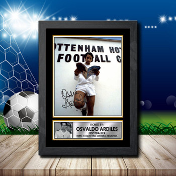 Ossie Ardilles 2 Signed Autographed Footballers Star Poster Print Framed Merch Gift Ossie Ardilles 2 Signed Autographed Footballers Star Poster Print Framed Merch Gift