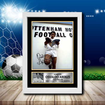 Ossie Ardilles 2 Signed Autographed Footballers Star Poster Print Framed Merch Gift Ossie Ardilles 2 Signed Autographed Footballers Star Poster Print Framed Merch Gift