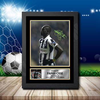 Papiss Cisse Signed Autographed Footballers Star Poster Print Framed Merch Gift Papiss Cisse Signed Autographed Footballers Star Poster Print Framed Merch Gift