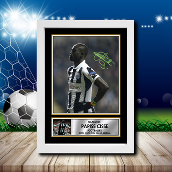 Papiss Cisse Signed Autographed Footballers Star Poster Print Framed Merch Gift Papiss Cisse Signed Autographed Footballers Star Poster Print Framed Merch Gift