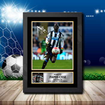 Papiss Cisse 2 Signed Autographed Footballers Star Poster Print Framed Merch Gift Papiss Cisse 2 Signed Autographed Footballers Star Poster Print Framed Merch Gift
