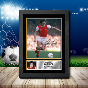 Pat Rice Arsenal Signed Autographed Footballers Star Poster Print Framed Merch Gift Pat Rice Arsenal Signed Autographed Footballers Star Poster Print Framed Merch Gift