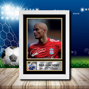 Paul Konchesky Signed Autographed Footballers Star Poster Print Framed Merch Gift Paul Konchesky Signed Autographed Footballers Star Poster Print Framed Merch Gift