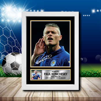 Paul Konchesky 2 Signed Autographed Footballers Star Poster Print Framed Merch Gift