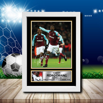 Pedro Obiang 2 Signed Autographed Footballers Star Poster Print Framed Merch Gift Pedro Obiang 2 Signed Autographed Footballers Star Poster Print Framed Merch Gift
