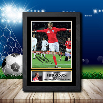 Peter Crouch 2 Signed Autographed Footballers Star Poster Print Framed Merch Gift