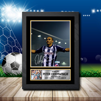 Peter Odemwingie Signed Autographed Footballers Star Poster Print Framed Merch Gift Peter Odemwingie Signed Autographed Footballers Star Poster Print Framed Merch Gift