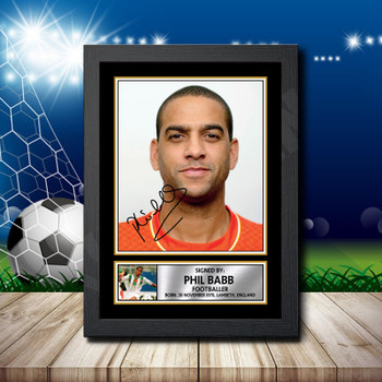 Phil Babb 2 Signed Autographed Footballers Star Poster Print Framed Merch Gift Phil Babb 2 Signed Autographed Footballers Star Poster Print Framed Merch Gift