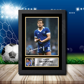 Ray Wilkins 2 Signed Autographed Footballers Star Poster Print Framed Merch Gift Ray Wilkins 2 Signed Autographed Footballers Star Poster Print Framed Merch Gift
