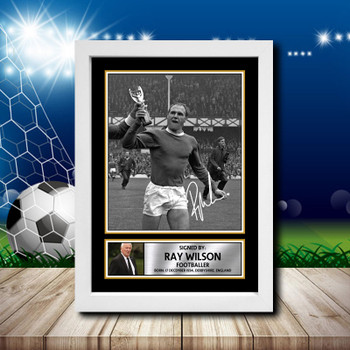 Ray Wilson Signed Autographed Footballers Star Poster Print Framed Merch Gift Ray Wilson Signed Autographed Footballers Star Poster Print Framed Merch Gift
