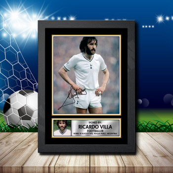 Ricky Villa Signed Autographed Footballers Star Poster Print Framed Merch Gift