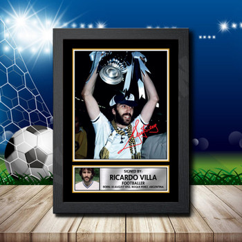 Ricky Villa 2 Signed Autographed Footballers Star Poster Print Framed Merch Gift