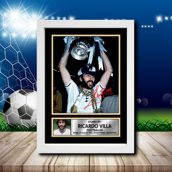 Ricky Villa 2 Signed Autographed Footballers Star Poster Print Framed Merch Gift
