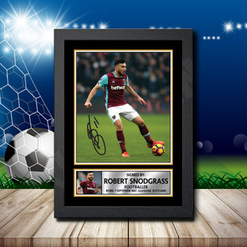 Robert Snodgrass 1 Signed Autographed Footballers Star Poster Print Framed Merch Gift Robert Snodgrass 1 Signed Autographed Footballers Star Poster Print Framed Merch Gift