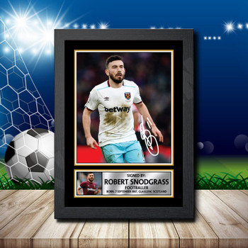 Robert Snodgrass 2 Signed Autographed Footballers Star Poster Print Framed Merch Gift Robert Snodgrass 2 Signed Autographed Footballers Star Poster Print Framed Merch Gift