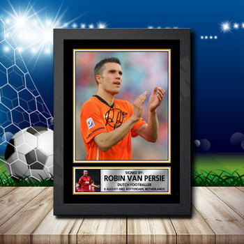 Robin Van Persie 2 Signed Autographed Footballers Star Poster Print Framed Merch Gift Robin Van Persie 2 Signed Autographed Footballers Star Poster Print Framed Merch Gift