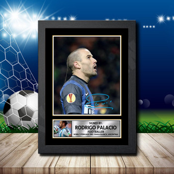 Rodrigo Palacio Signed Autographed Footballers Star Poster Print Framed Merch Gift Rodrigo Palacio Signed Autographed Footballers Star Poster Print Framed Merch Gift