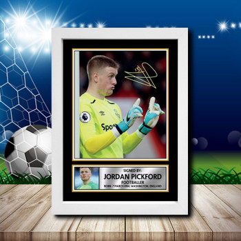 Jordan Pickford Signed Autographed Footballers Star Poster Print Framed Merch Gift Jordan Pickford Signed Autographed Footballers Star Poster Print Framed Merch Gift