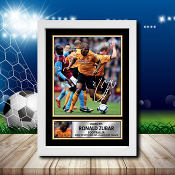 Ronald Zubar Signed Autographed Footballers Star Poster Print Framed Merch Gift Ronald Zubar Signed Autographed Footballers Star Poster Print Framed Merch Gift