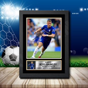 Ross Barkley 1 Signed Autographed Footballers Star Poster Print Framed Merch Gift Ross Barkley 1 Signed Autographed Footballers Star Poster Print Framed Merch Gift
