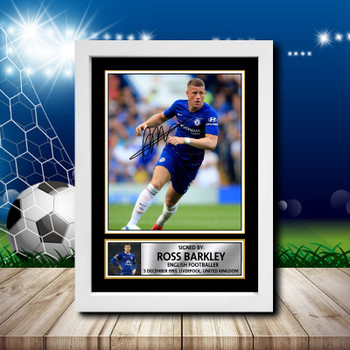 Ross Barkley 1 Signed Autographed Footballers Star Poster Print Framed Merch Gift Ross Barkley 1 Signed Autographed Footballers Star Poster Print Framed Merch Gift