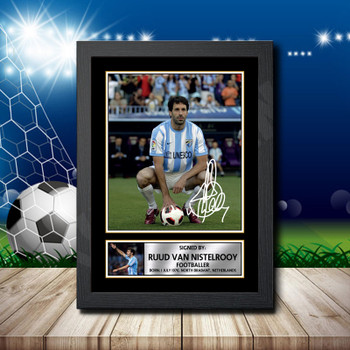 Ruud Van Nistelrooy Malaga Signed Autographed Footballers Star Poster Print Framed Merch Gift Ruud Van Nistelrooy Malaga Signed Autographed Footballers Star Poster Print Framed Merch Gift